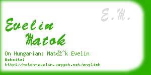 evelin matok business card